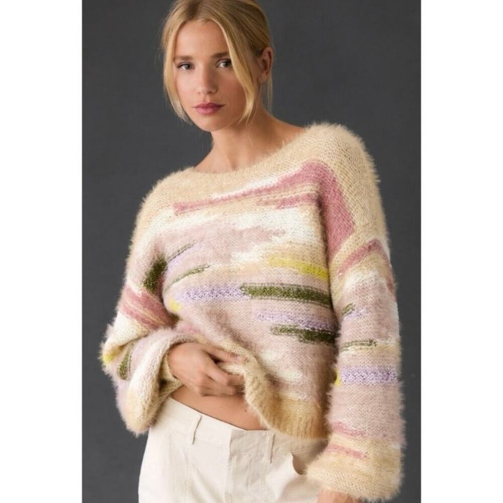 Pilcro Multicolor Fuzzy Sweater